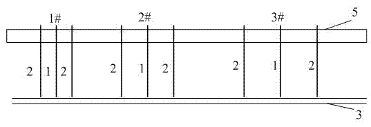 Method for determining grid type layer-through drilling intervals of floor roadway