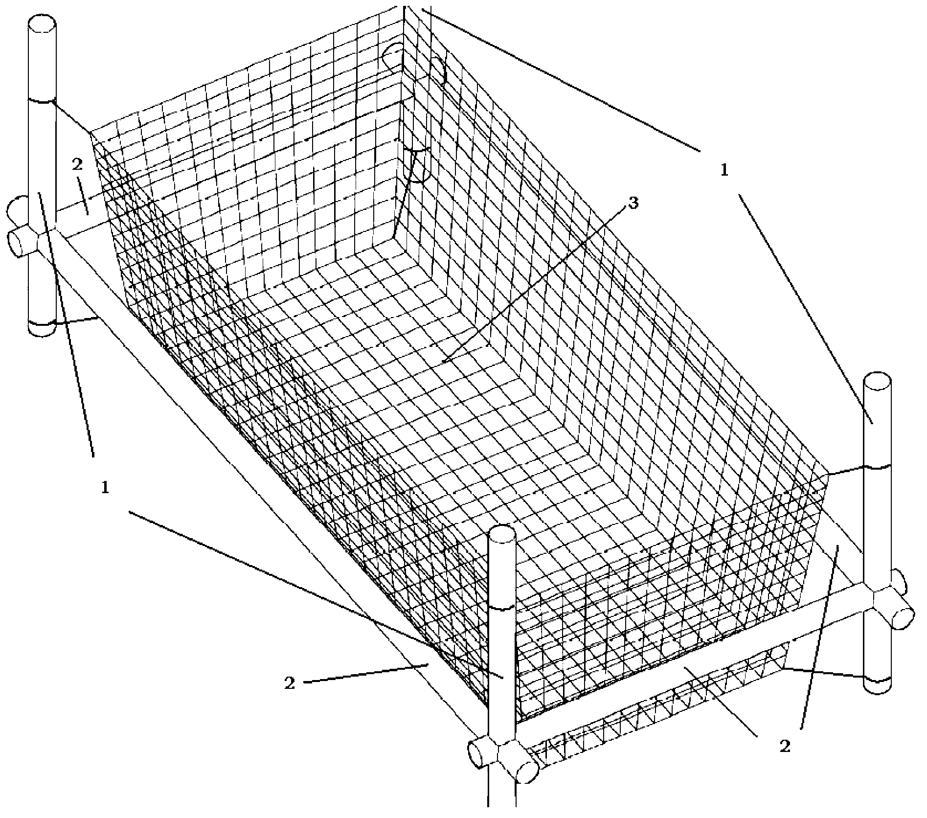 Net cage for dietary domestication of siniperca scherzeri as well as use method thereof
