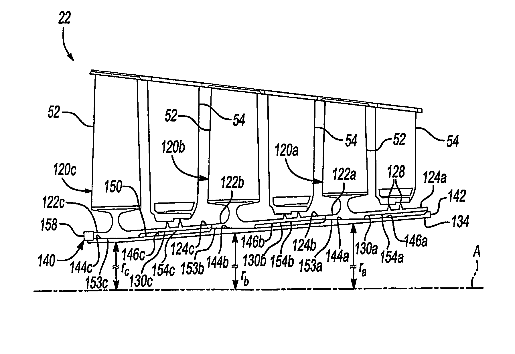 Stacked annular components for turbine engines