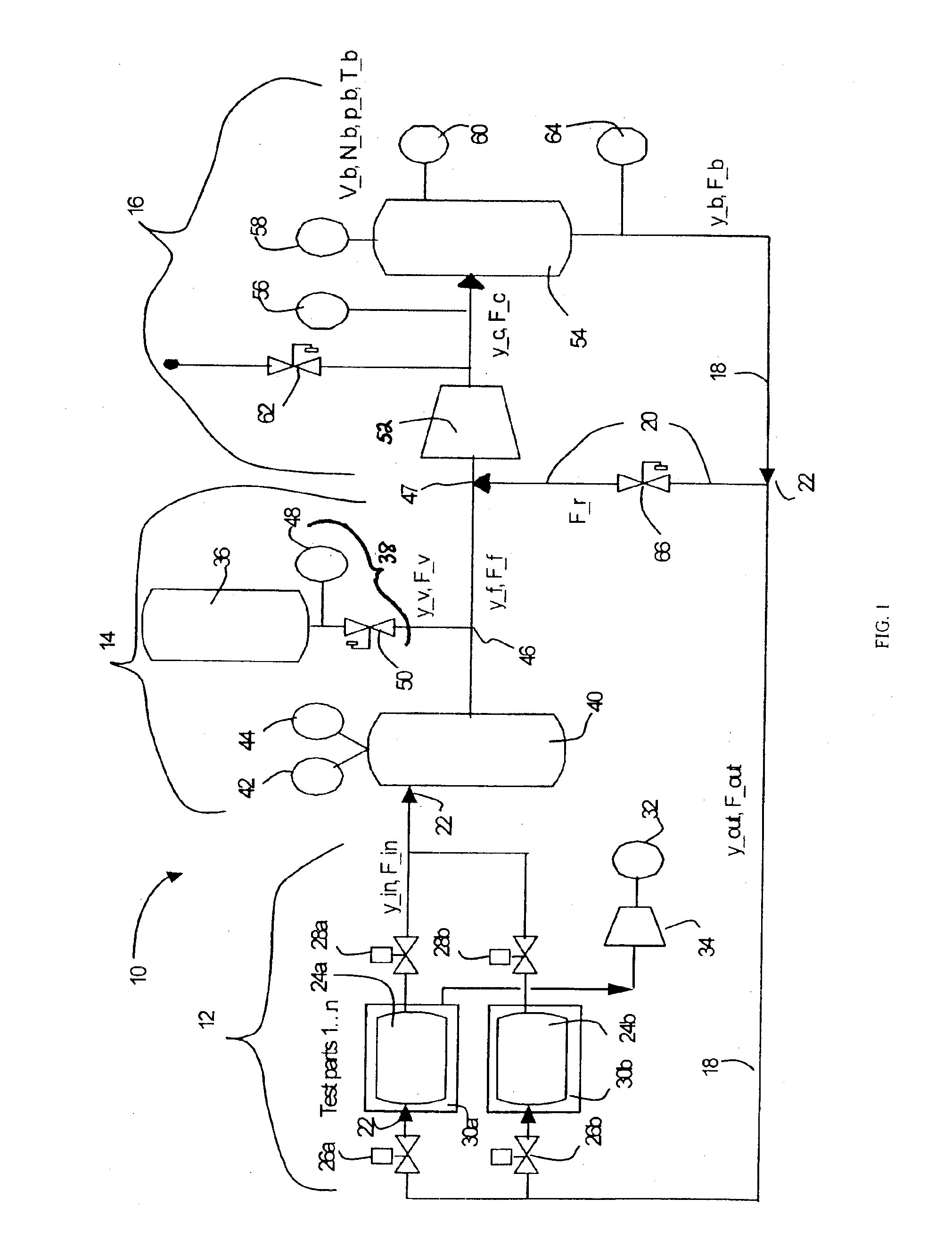 Apparatus and method for recovery and recycle of tracer gas from leak testing process with randomly varying demand
