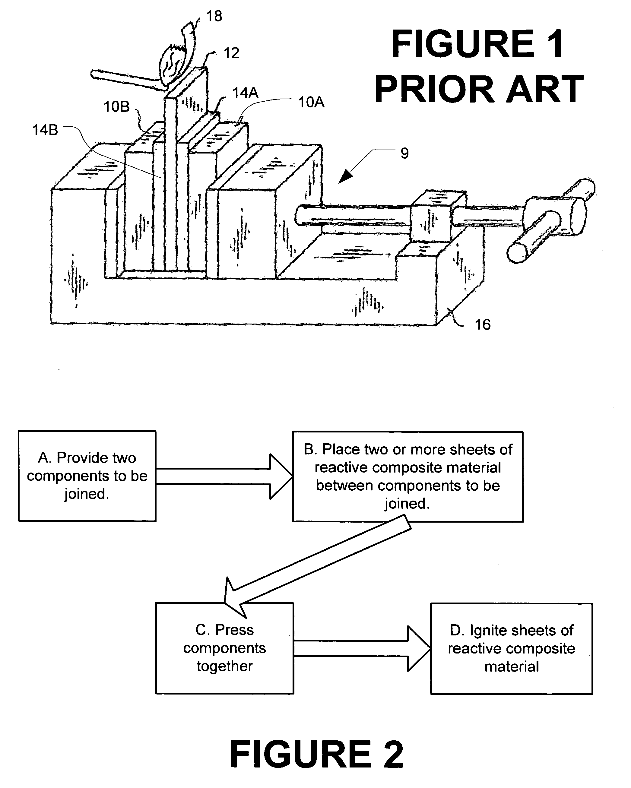 Method for fabricating large dimension bonds using reactive multilayer joining