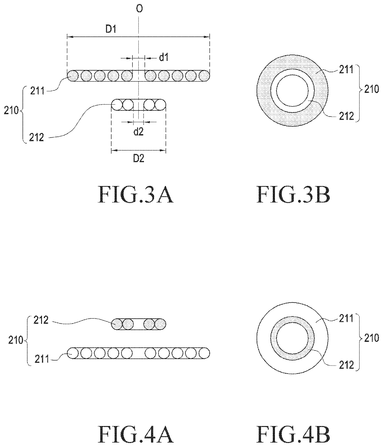 Stacked coil structure and electronic device including the same