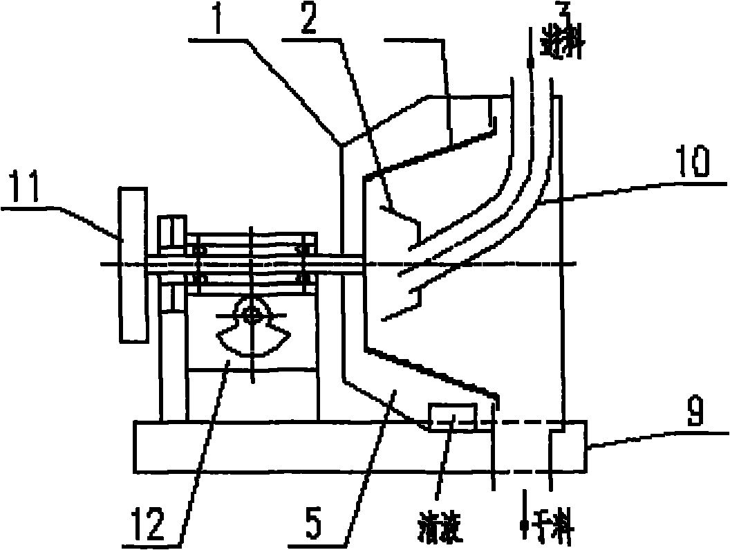 Vertical centrifugal hydroextractor