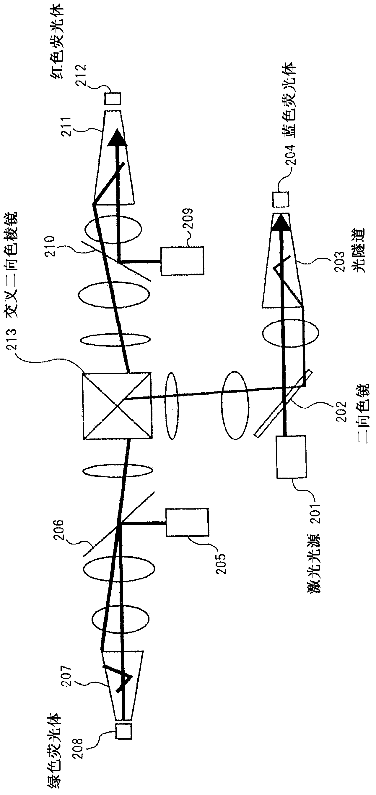 Illuminating optical system and projector using same