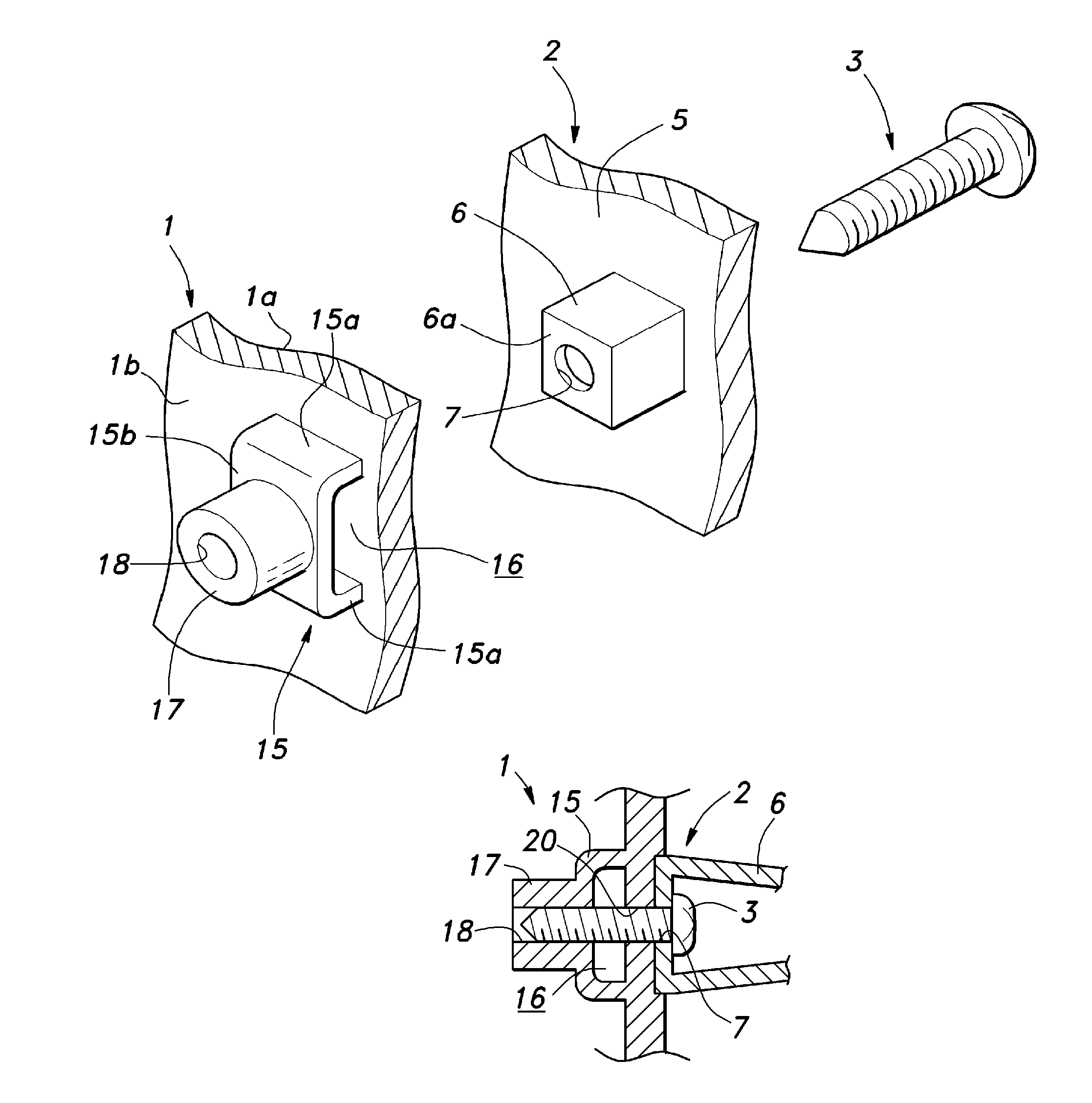 Component part mounting structure
