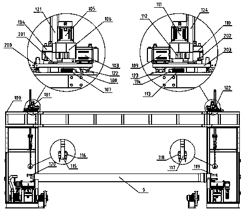 Double hook automatic hoisting structure and hoisting method