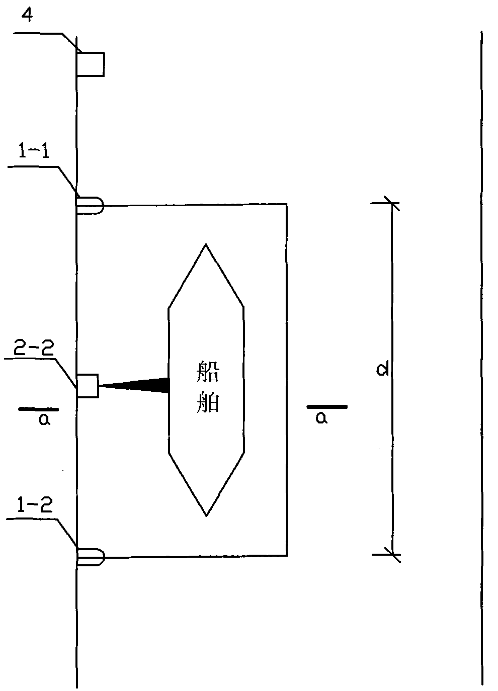 Method and device used for controlling draught over-depth and ship lockage