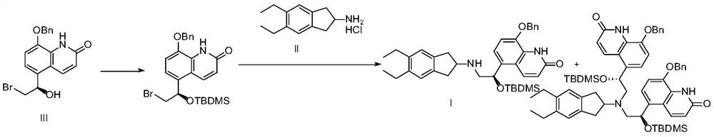 A kind of synthetic method and synthetic intermediate of indacaterol and its salt derivatives