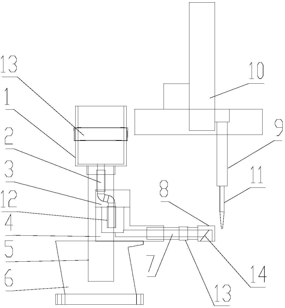 Powder particle sample feeding device