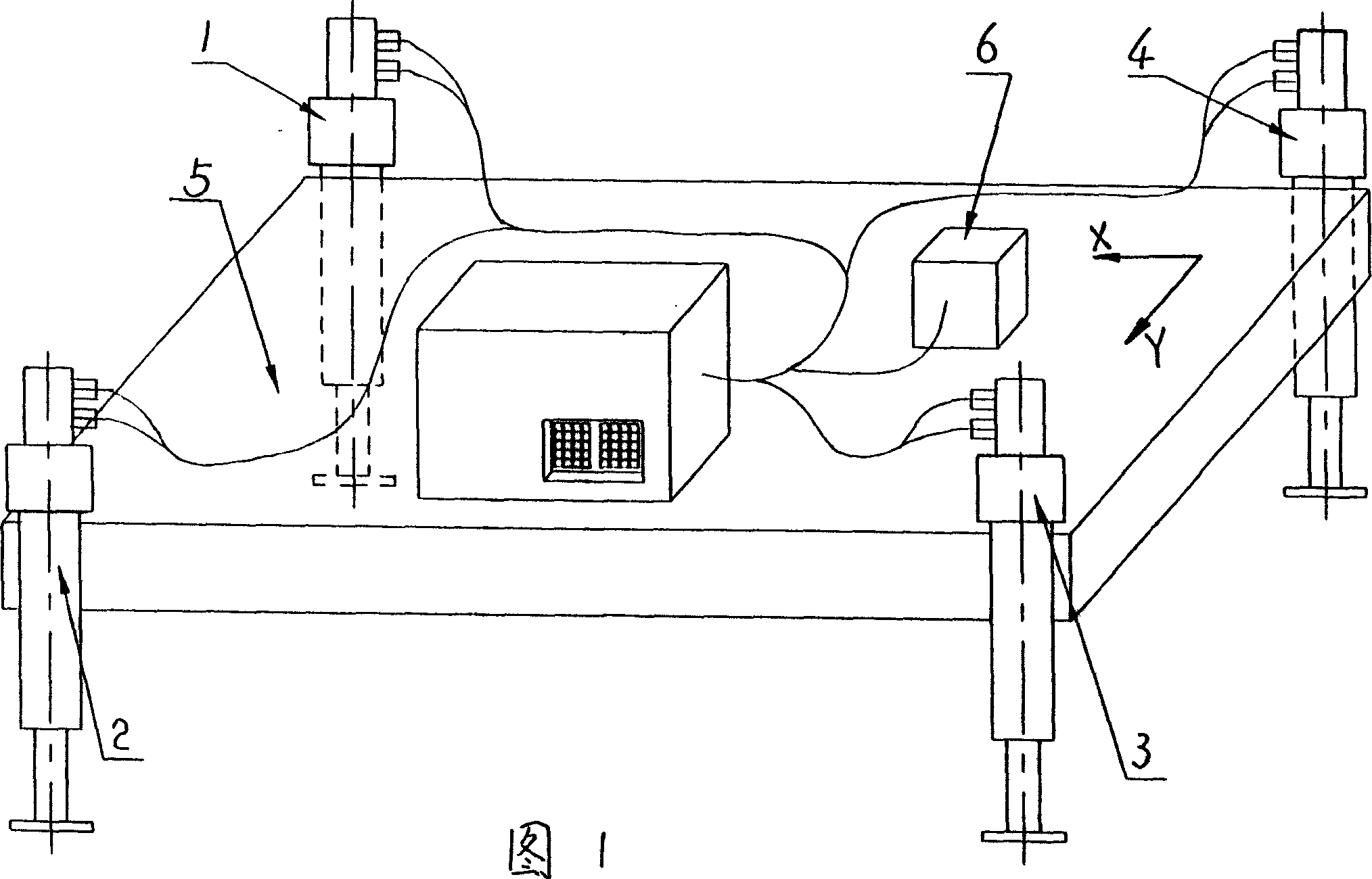 Ground mobile working platform for electronic device