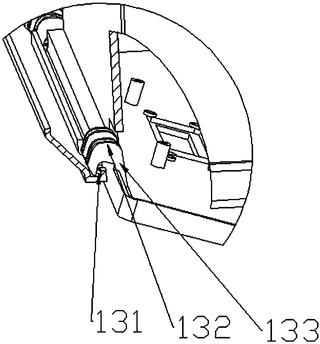 An air disinfection and purification device installed at the escape window of a bus