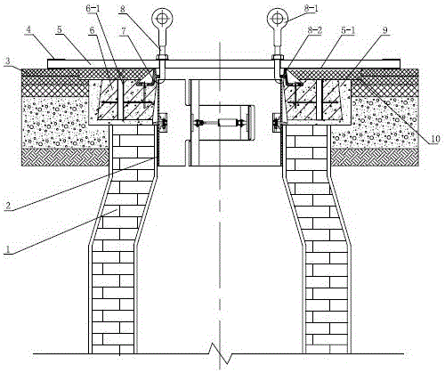 Manhole cover construction method and auxiliary installation device for pavement inspection well