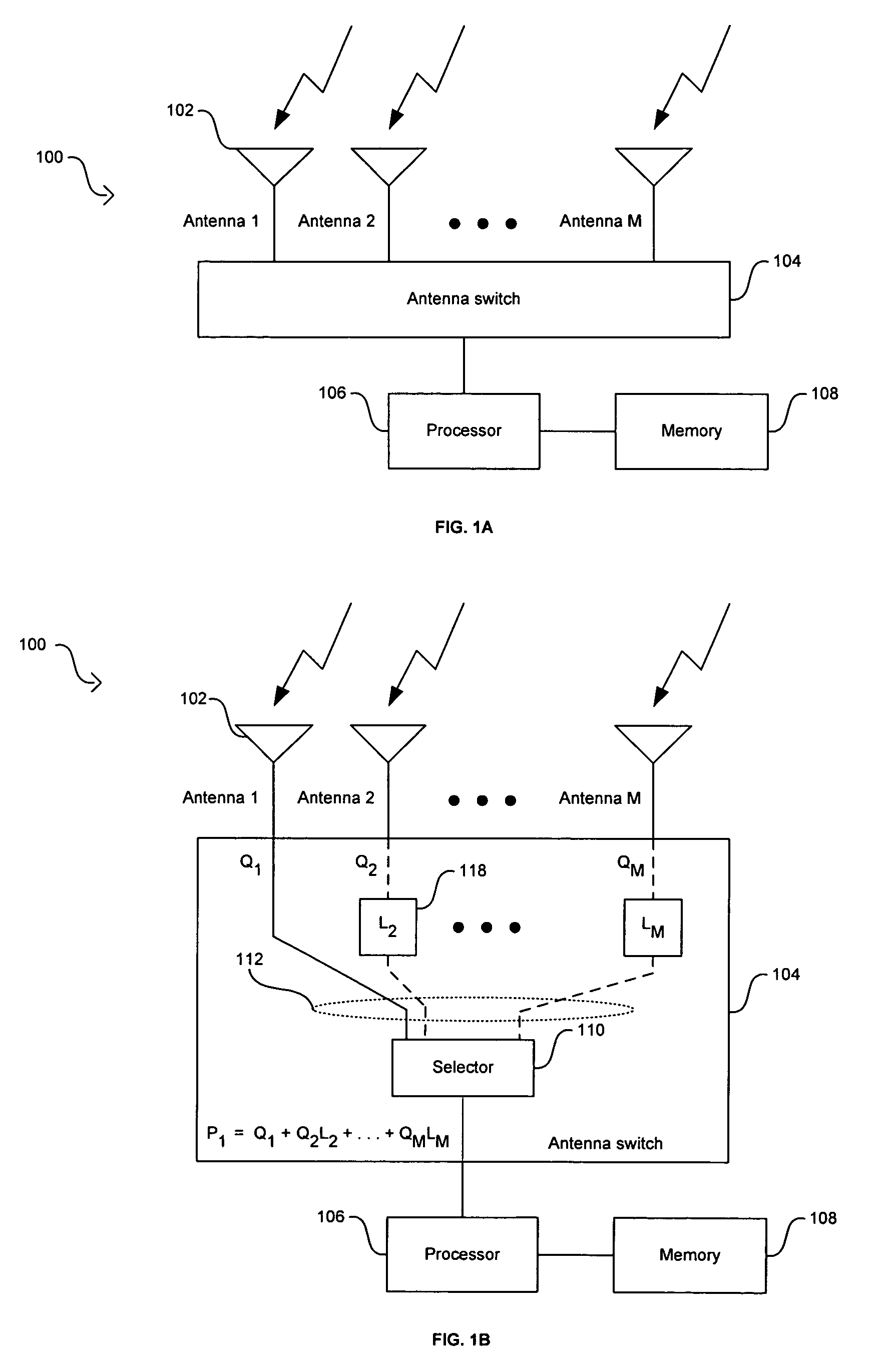 Method and system for antenna selection diversity with dynamic gain control