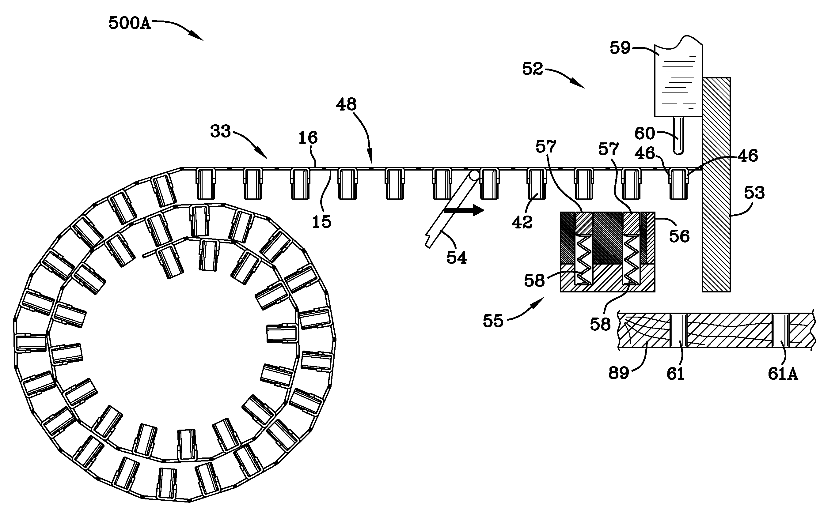 Apparatus and method for severing and inserting collated t-nuts