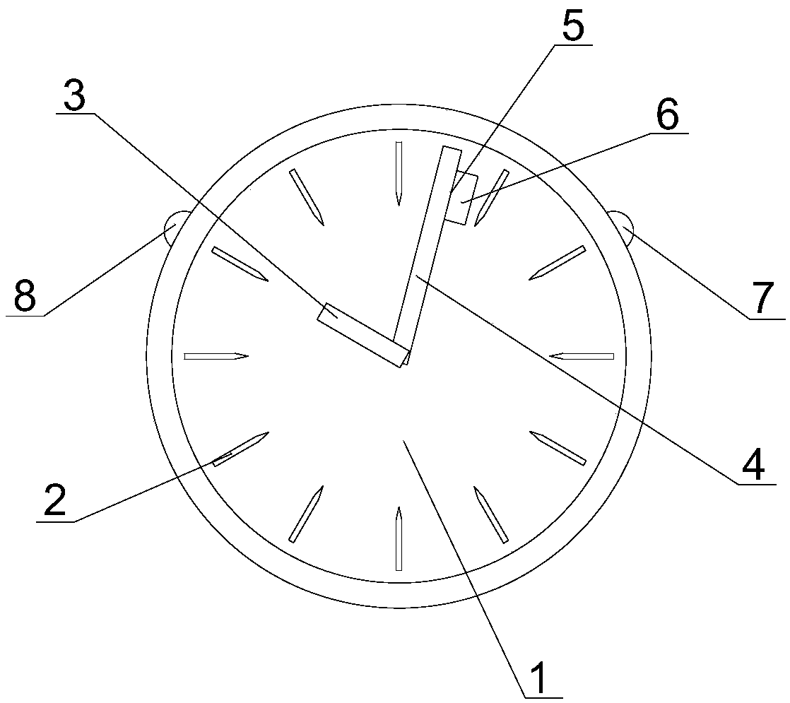 Clock with warning function