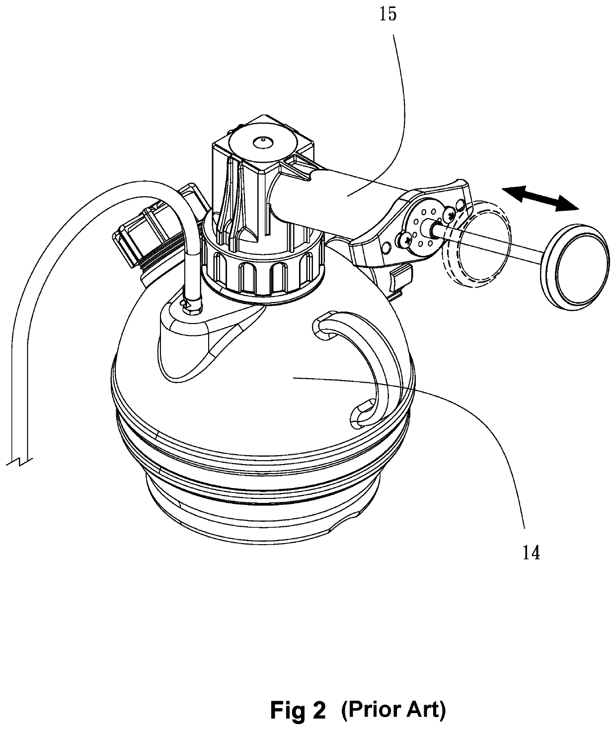 Hand-depressing vacuum pumping device