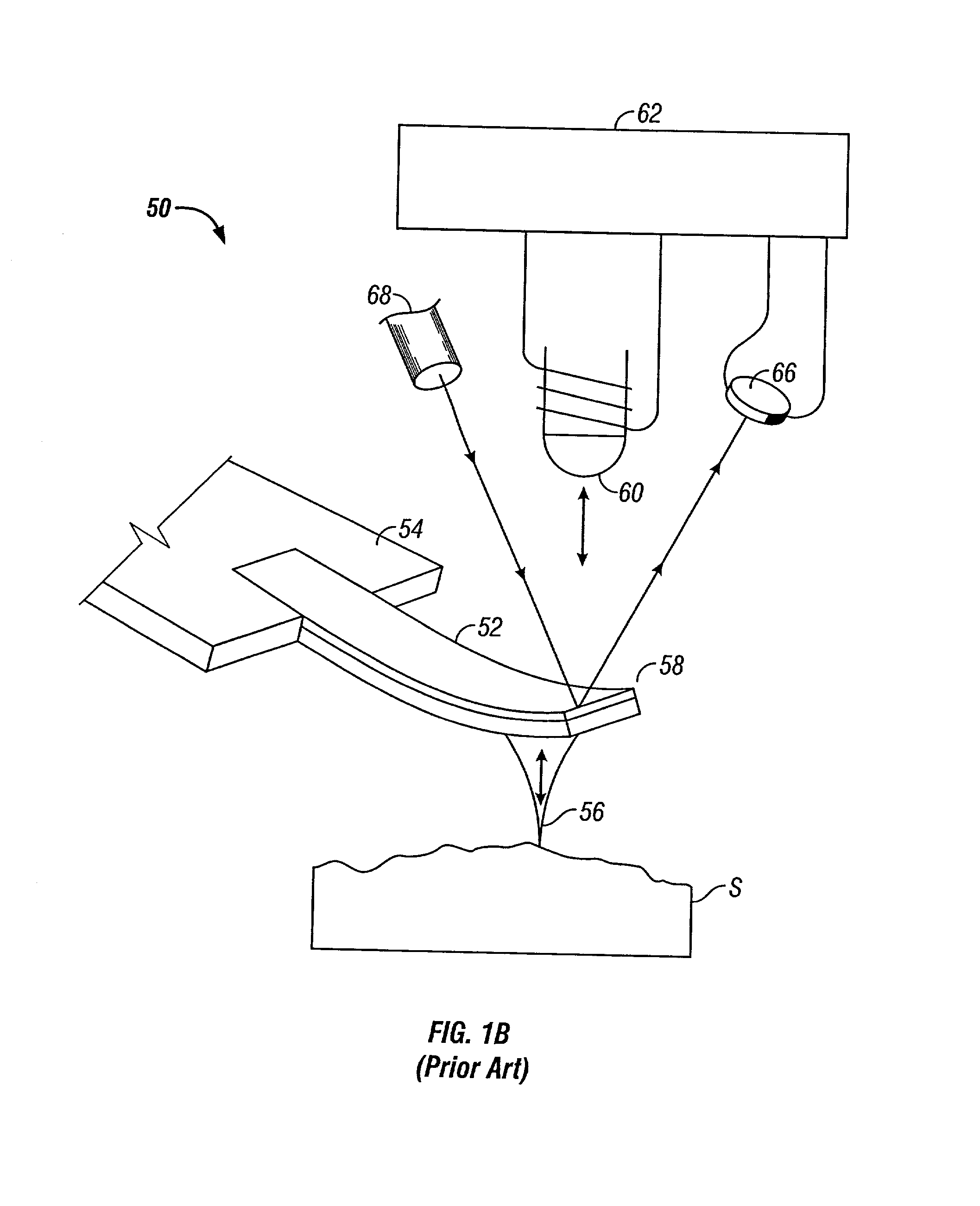 Method and apparatus for the ultrasonic actuation of the cantilever of a probe-based instrument