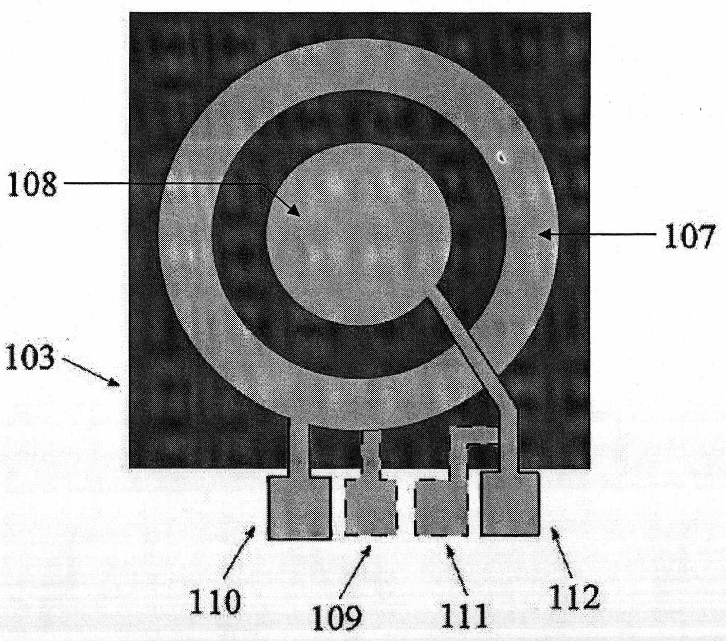 Circular membrane piezoelectric ultrasonic transducer