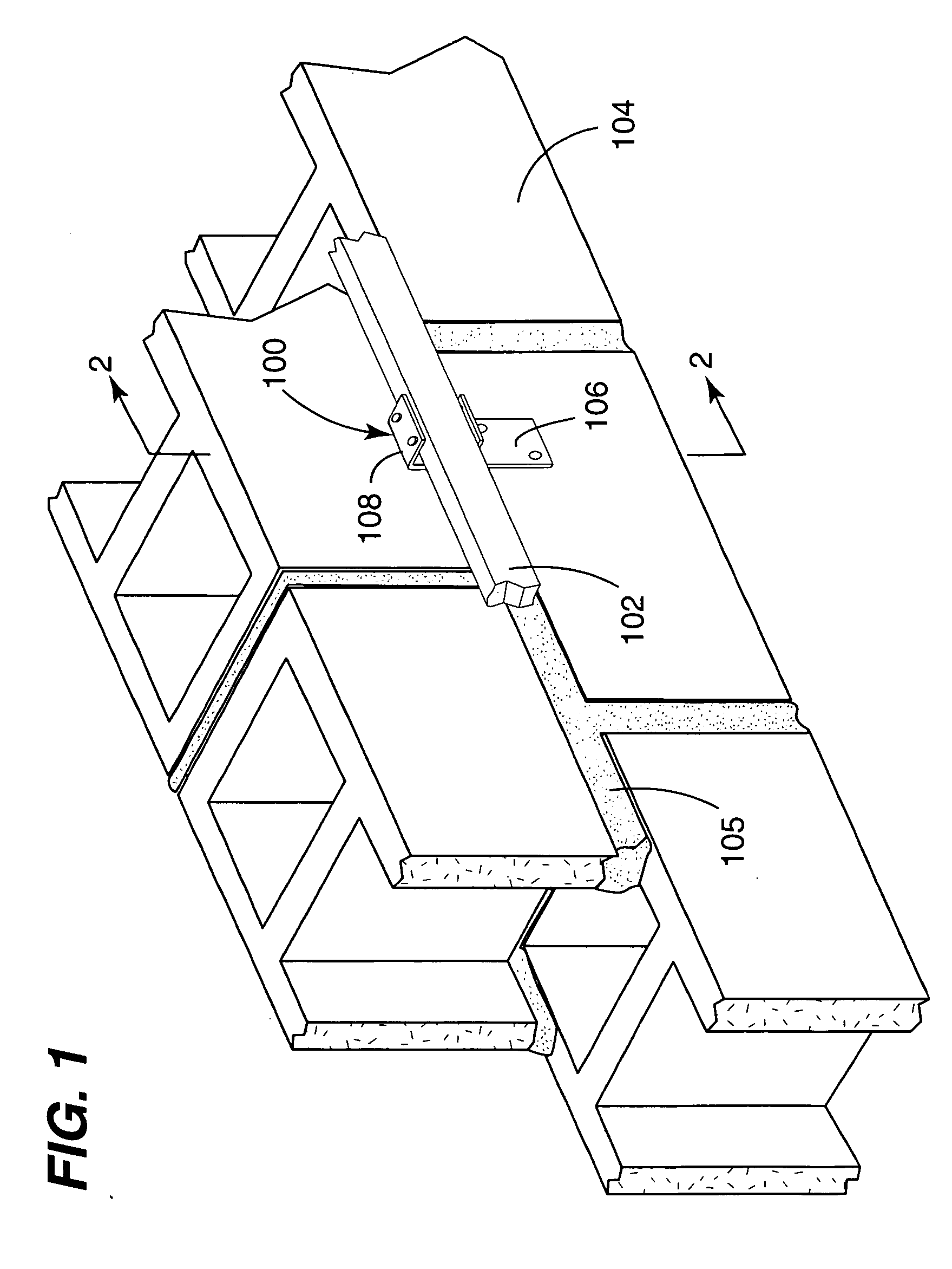 Attachment device for building materials