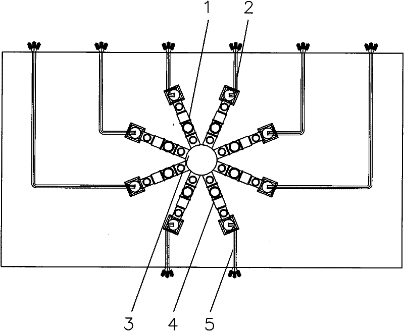 Novel scheme for arranging ring-shaped compact type combined electrical apparatus