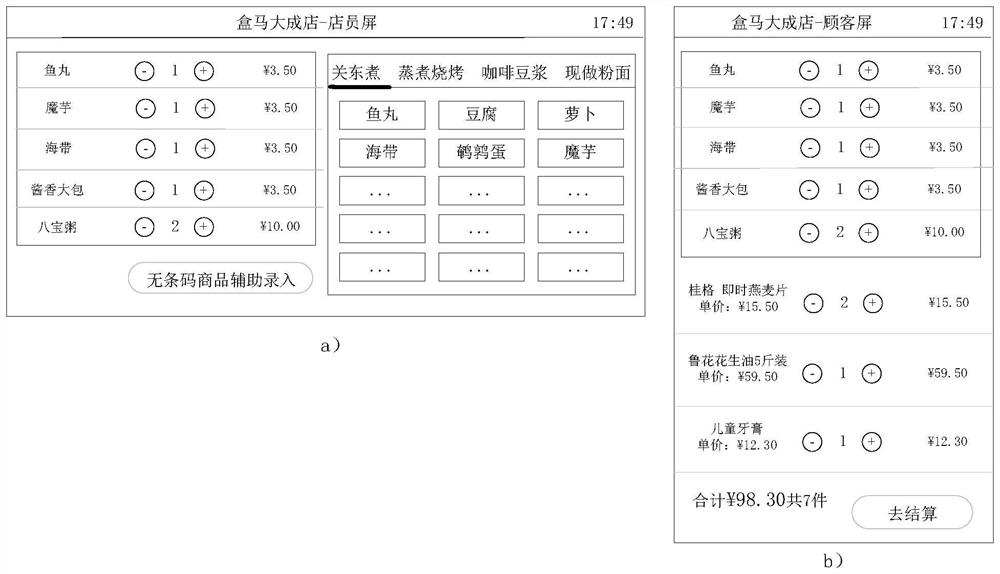 Double-screen cashier equipment and system