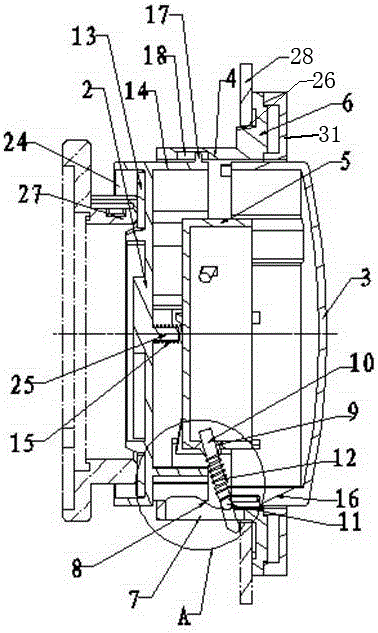 Electric vehicle charging socket cover mounting structure