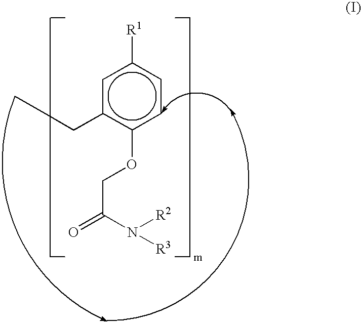 Calixarene acetamido derivatives, preparation and use thereof for extracting strontium