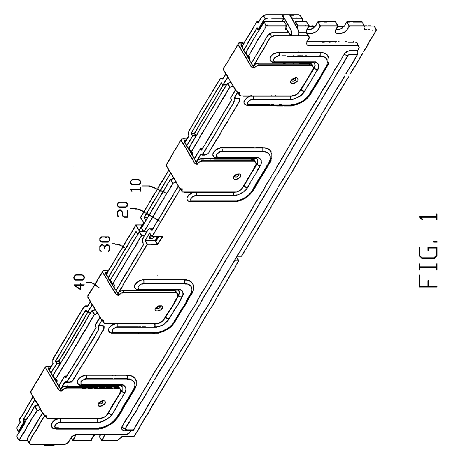 Memory module assembly including a clamp for mounting heat sinks thereon