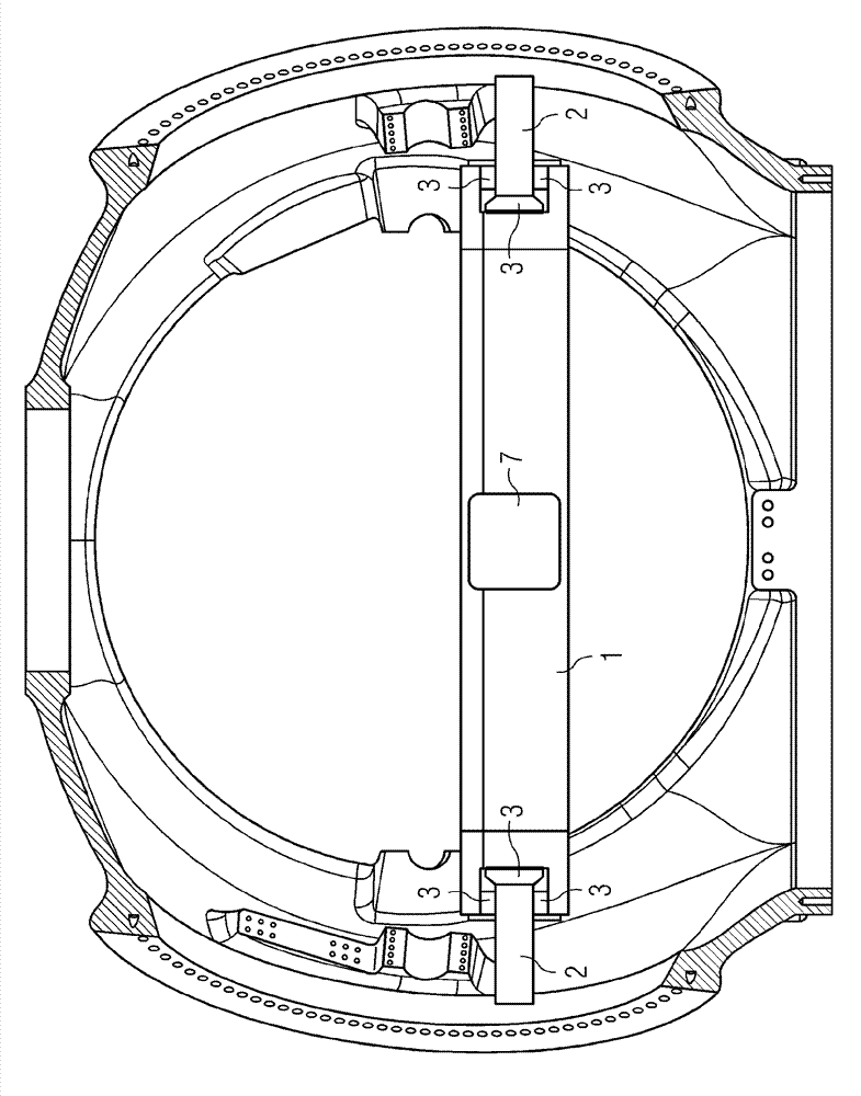 Sliding bearing and method to perform service at sliding bearing