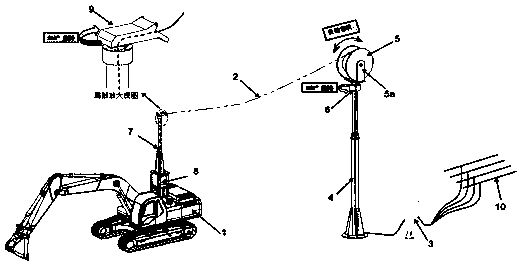 Power supply system of cable type electric excavator