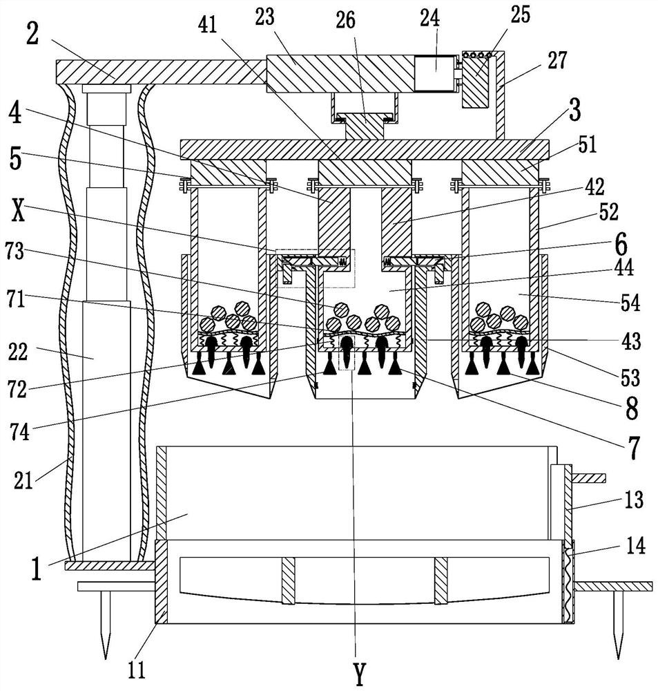 A device for backfilling and sealing layers after drilling for engineering investigation