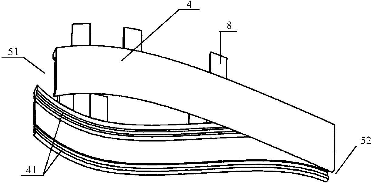 Combination type wind turbine blade and wind generating set comprising same