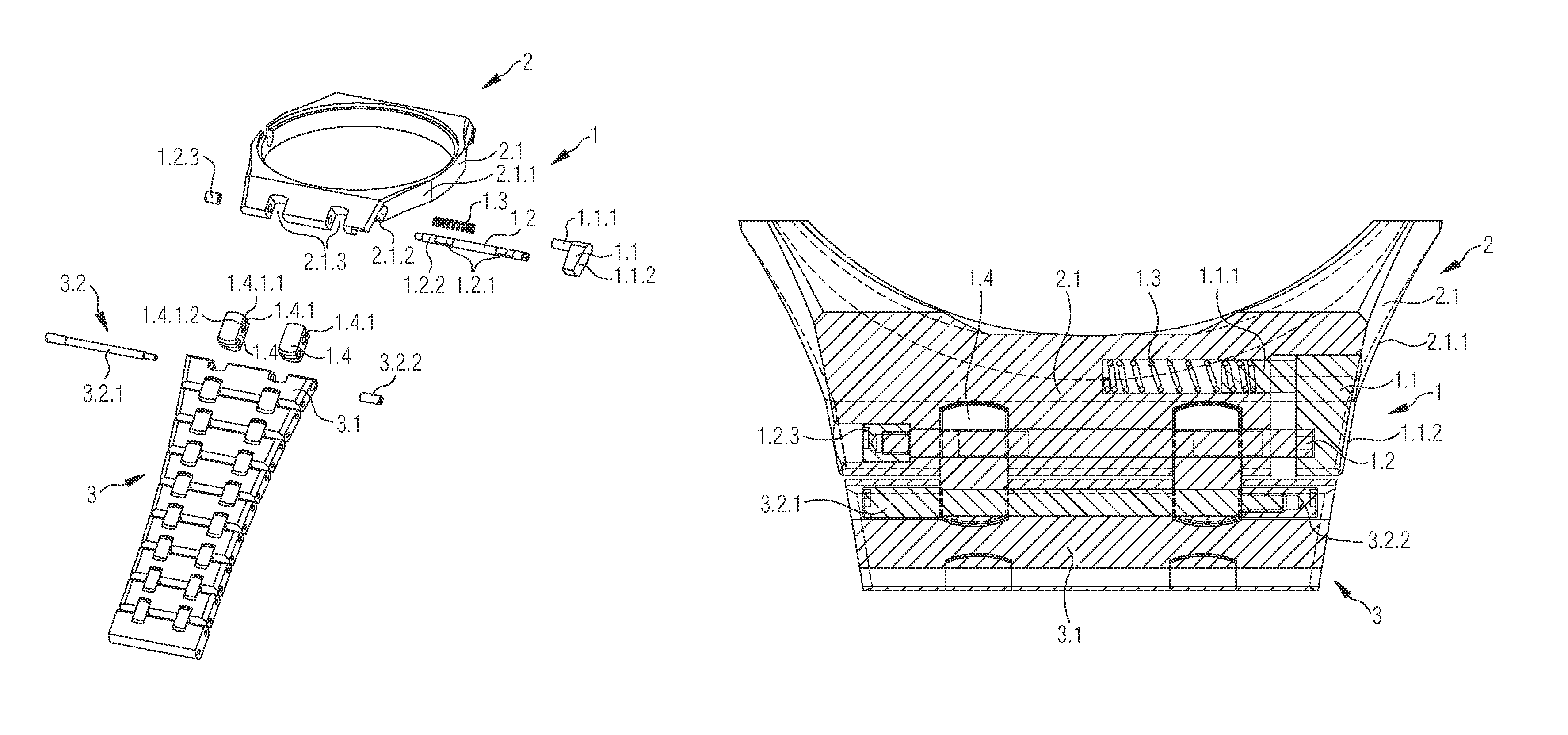 Device for attaching an interchangeable bracelet for a timepiece