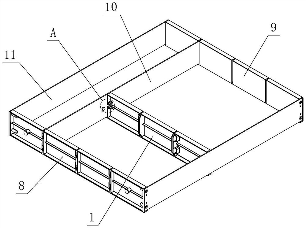 Stable assembly structure of partition assembly