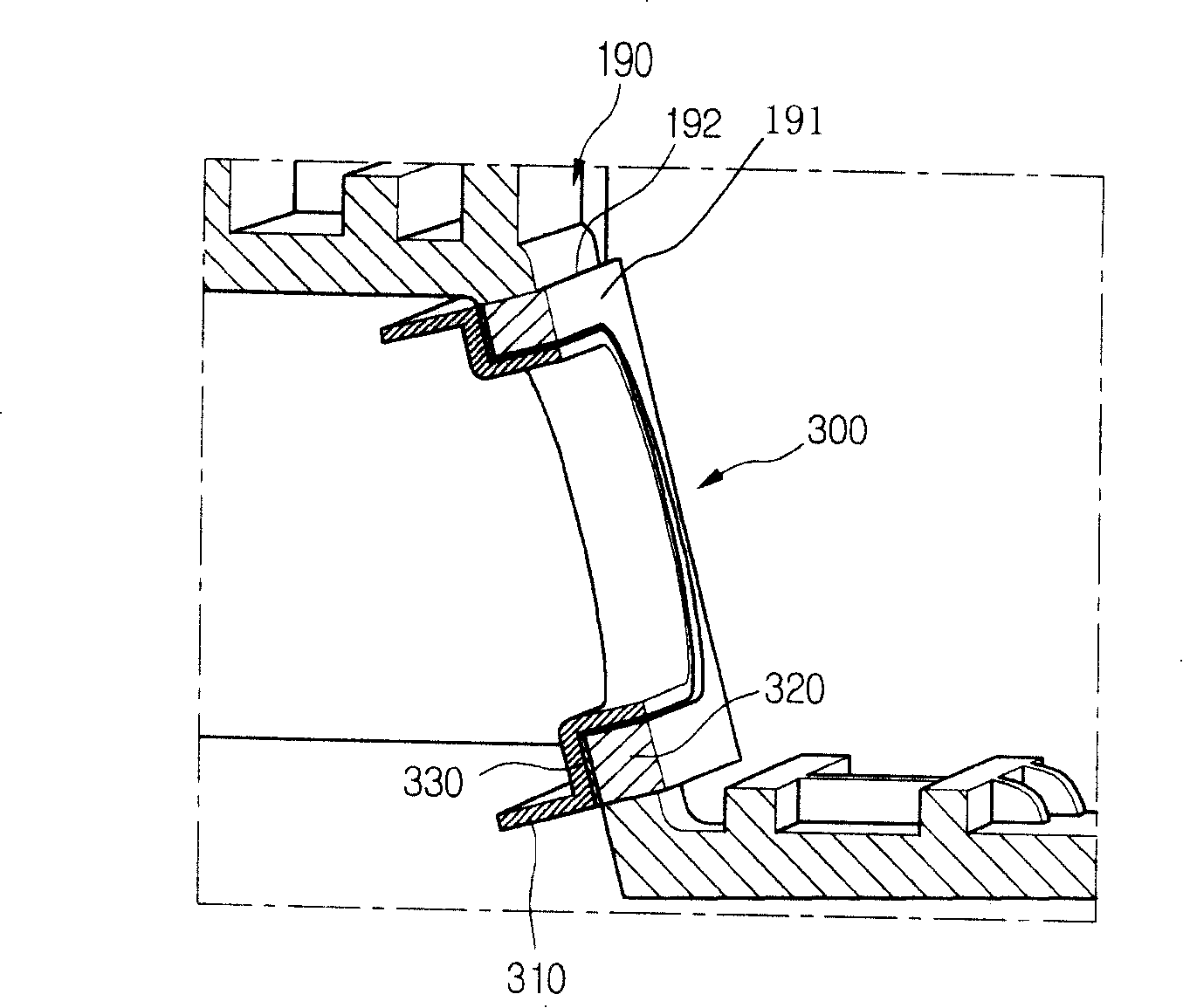 Mounting structure of washing machine heater and mounting method therefor