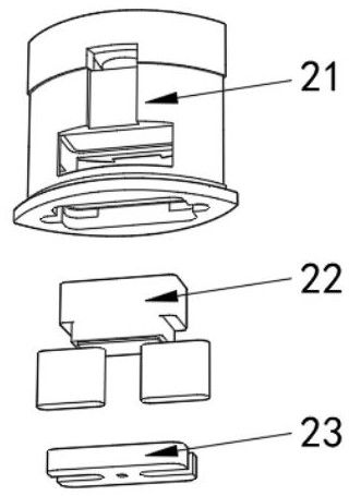 Electronic cigarette cartridge connecting and mounting structure