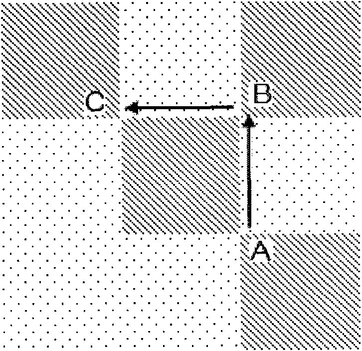 Detection identification method for three-X combined mark