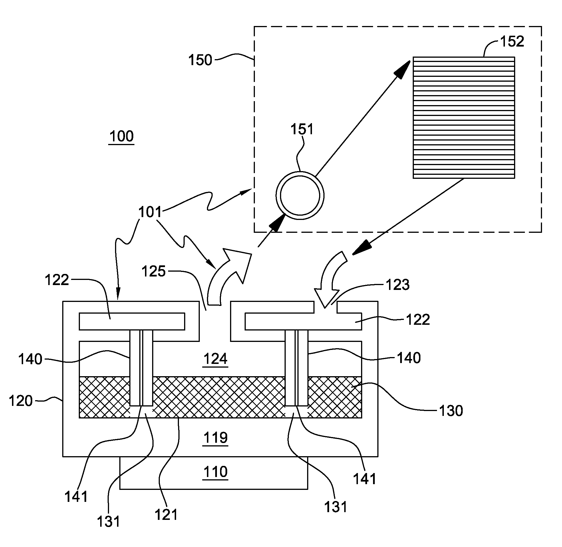 Cooling apparatus with thermally conductive porous material and jet impingement nozzle(s) extending therein