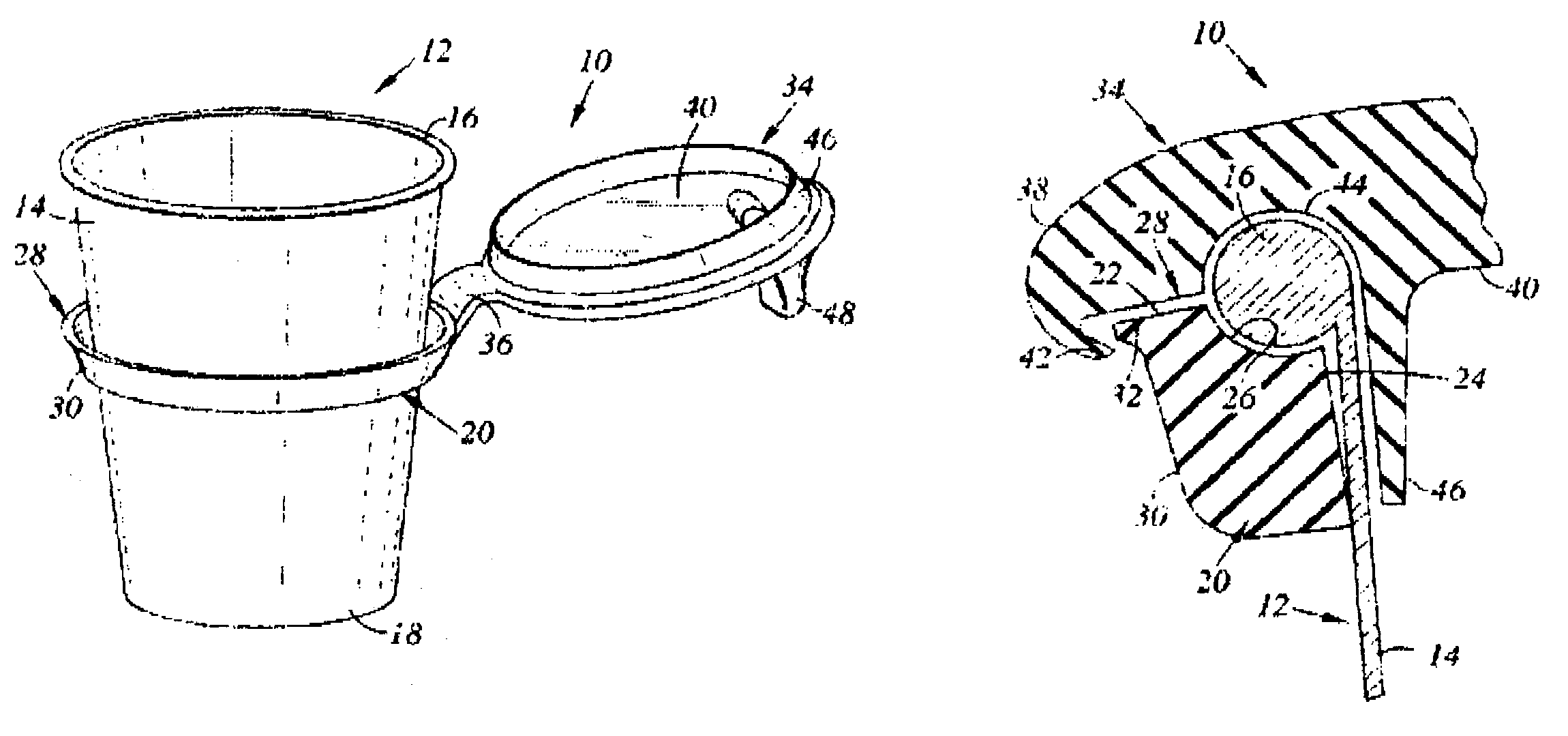 Single-piece paper cup sip adaptor