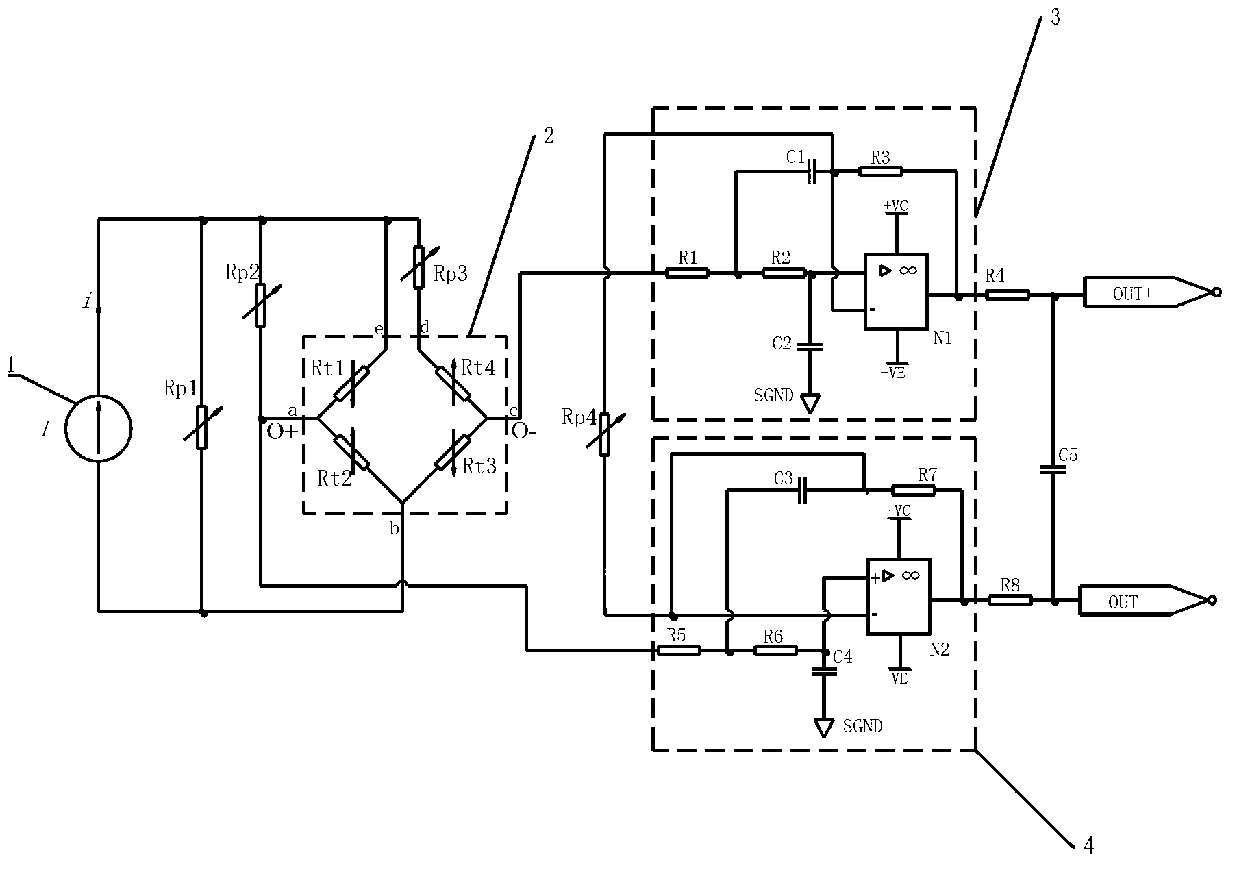 Circuit of high-accuracy pressure transmitter