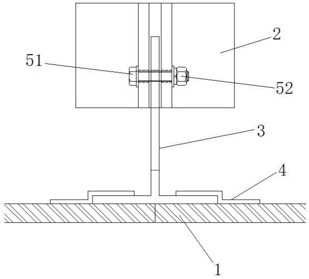 Assembly type height-adjustable keel ceiling mounting structure