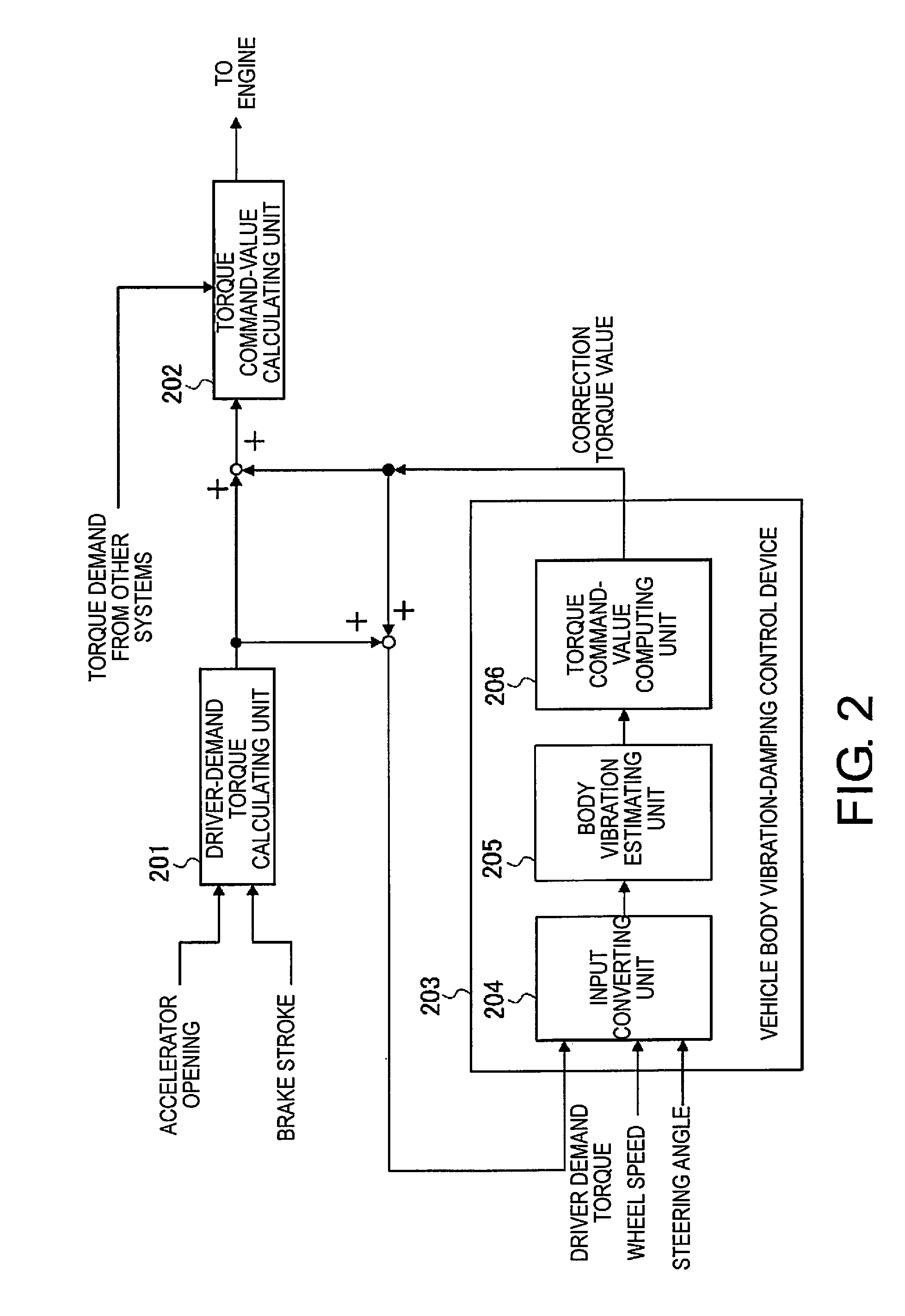 Vehicle body vibration-damping control device