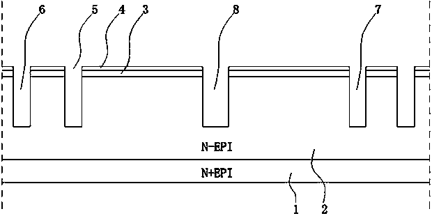 A dual-die device with terminal trench structure and method of making the same