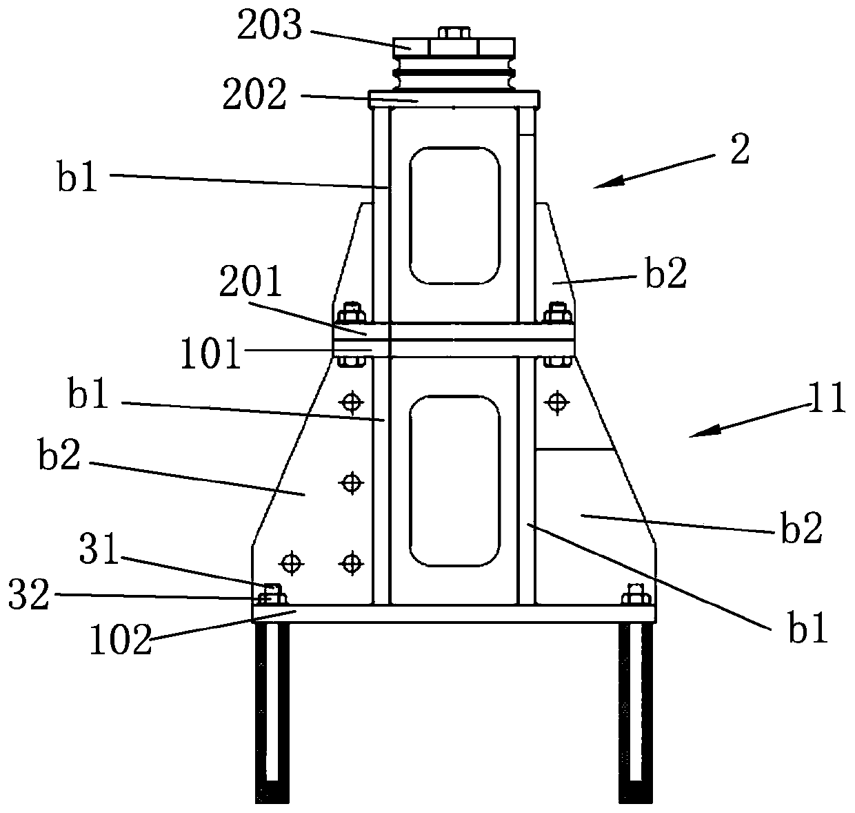 Nuclear power plant water intake blocking net erecting mechanism and installation method thereof