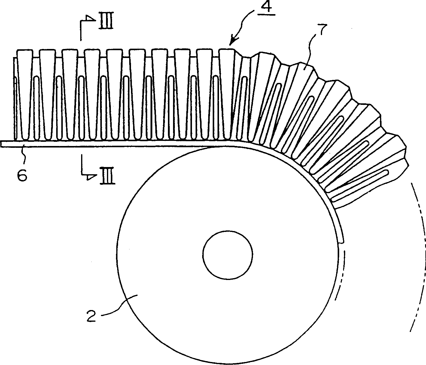 Flexible rope supporting and guiding device