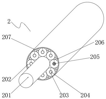 Self-bearing fire-resistant flame-retardant coaxial high-voltage cable and manufacturing method thereof