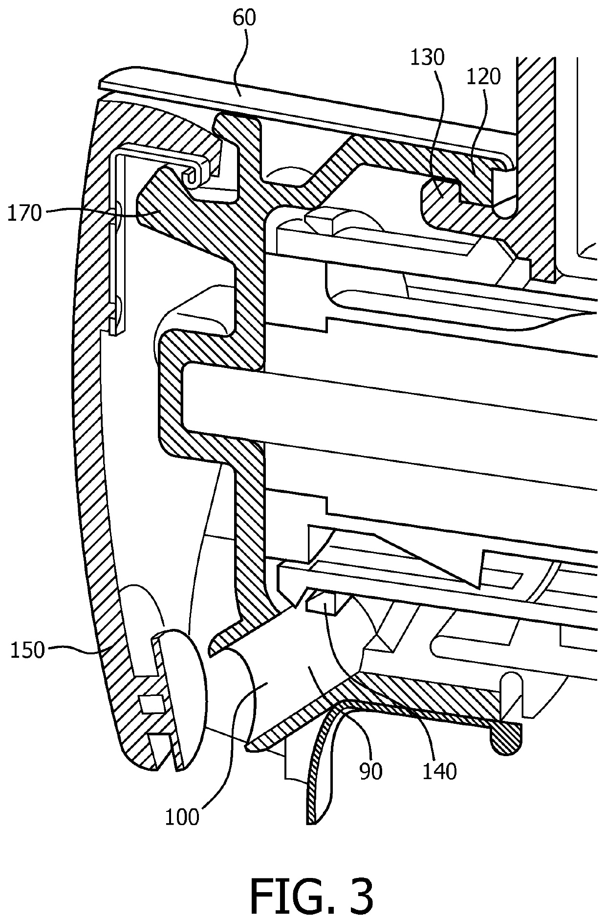 Drip-stop attachment for a food processing device