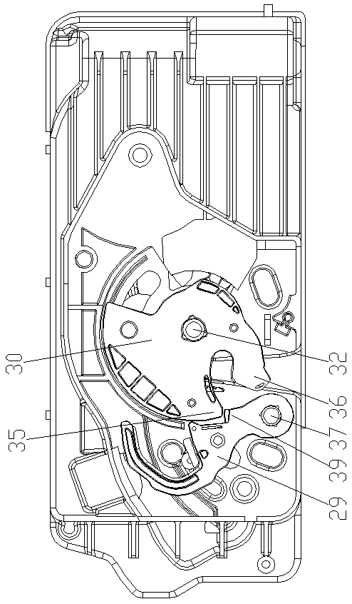 Pulley block type electric vehicle door lock structure