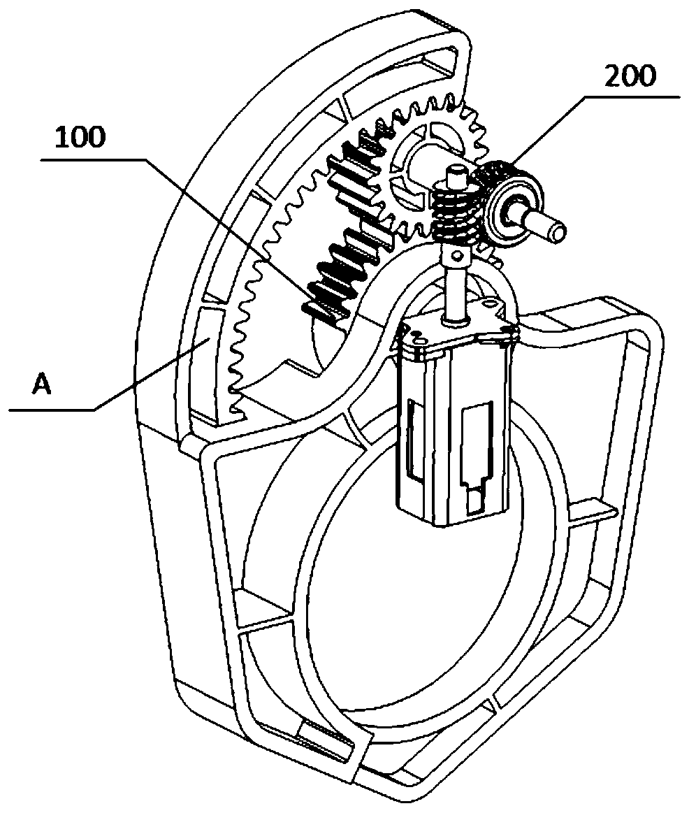 Gear transmission structure and mechanical dispenser