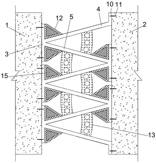 Shearing and tension-compression energy dissipation support after building storey adding